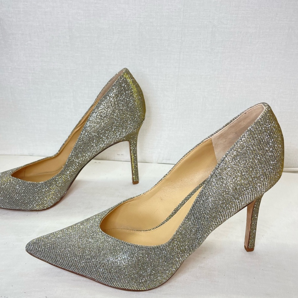 Veronica‎ Beard NEW Nathalia Lurex Metallic Pump Heels Size 10 - Picture 10 of 16